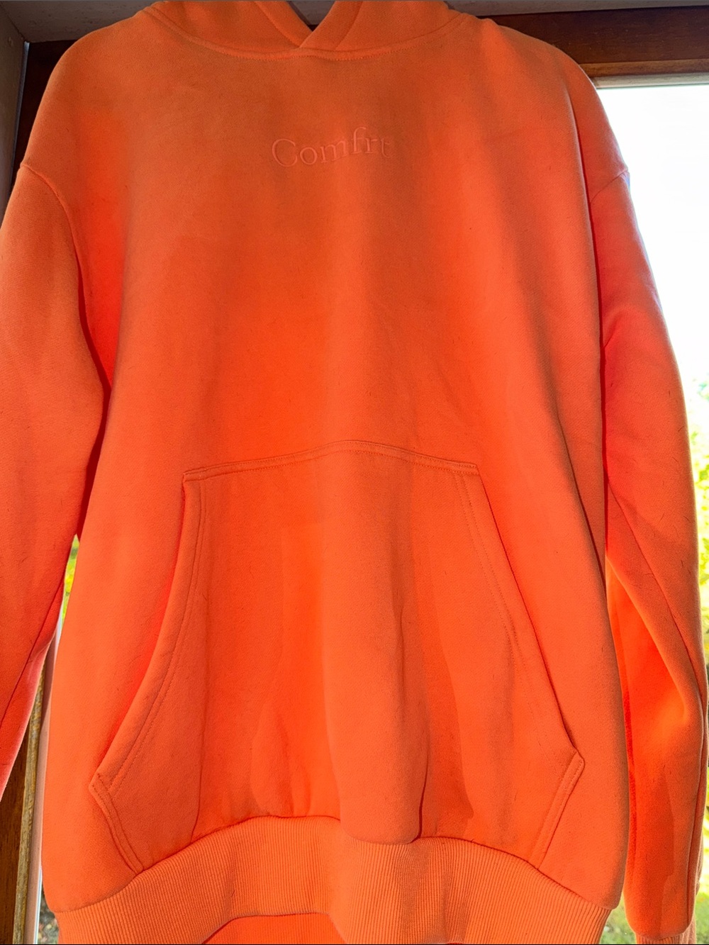 Orange/Peach Comfrt Embroidered Women's Hoodie Sweatshirt The original COMFRT
